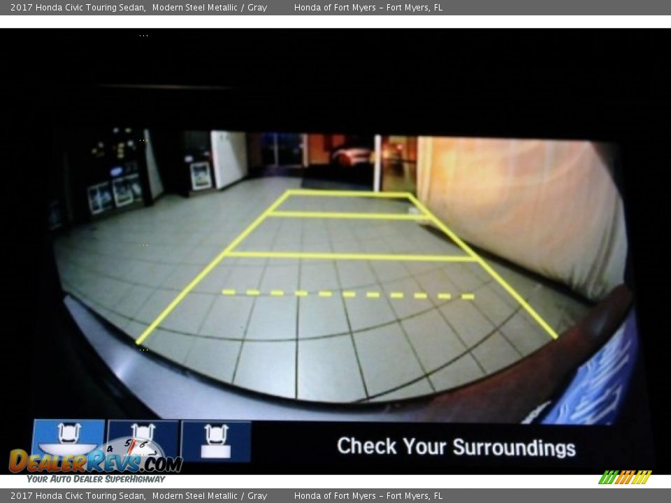 2017 Honda Civic Touring Sedan Modern Steel Metallic / Gray Photo #19