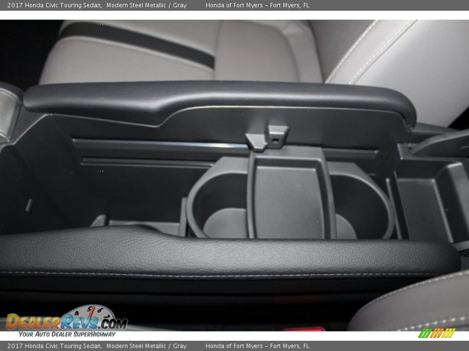 2017 Honda Civic Touring Sedan Modern Steel Metallic / Gray Photo #23