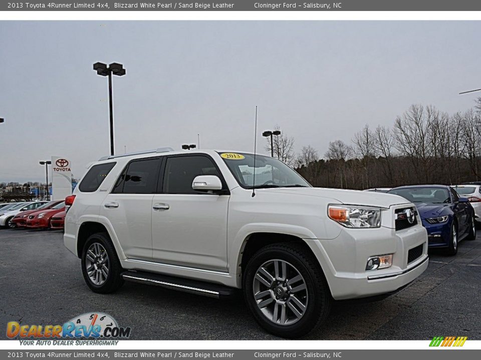 2013 Toyota 4Runner Limited 4x4 Blizzard White Pearl / Sand Beige Leather Photo #1