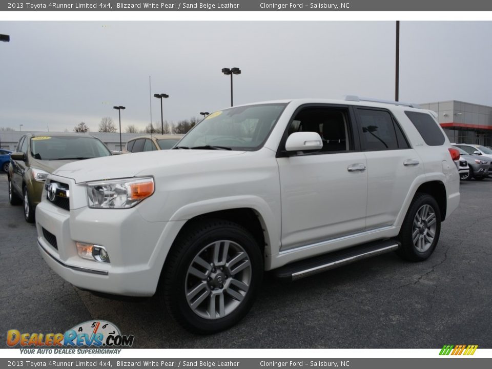 2013 Toyota 4Runner Limited 4x4 Blizzard White Pearl / Sand Beige Leather Photo #6