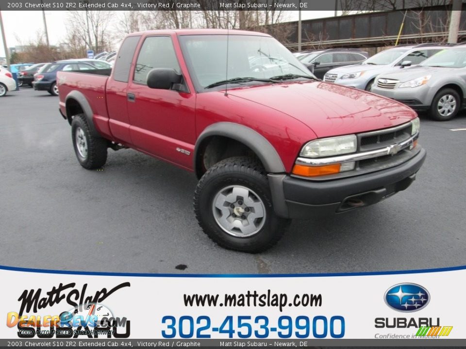 2003 Chevrolet S10 ZR2 Extended Cab 4x4 Victory Red / Graphite Photo #1