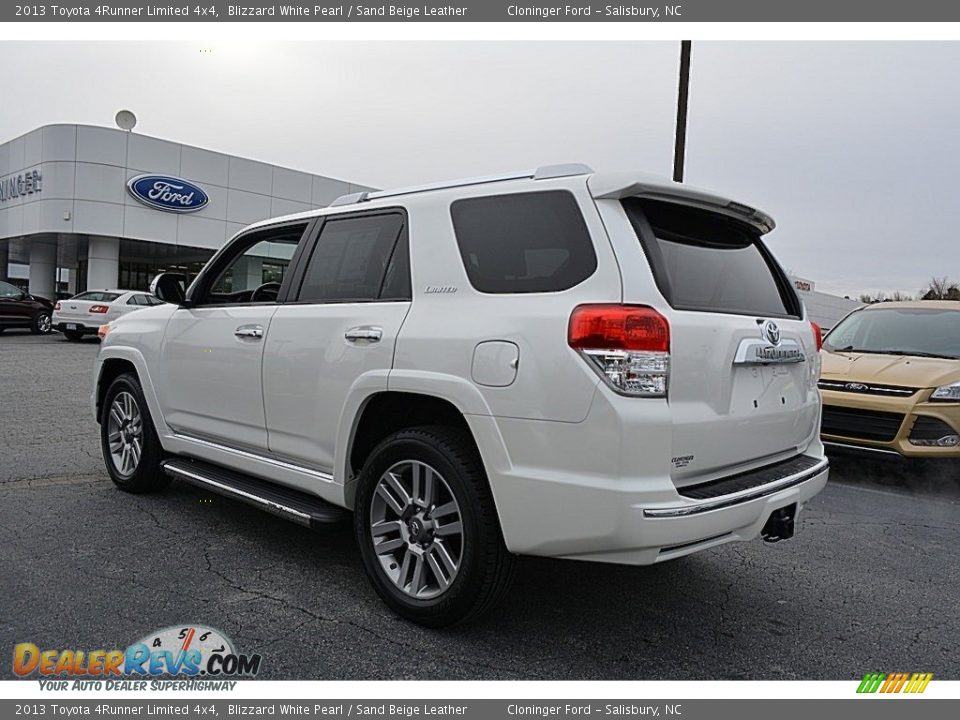2013 Toyota 4Runner Limited 4x4 Blizzard White Pearl / Sand Beige Leather Photo #31