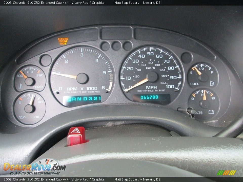 2003 Chevrolet S10 ZR2 Extended Cab 4x4 Victory Red / Graphite Photo #21