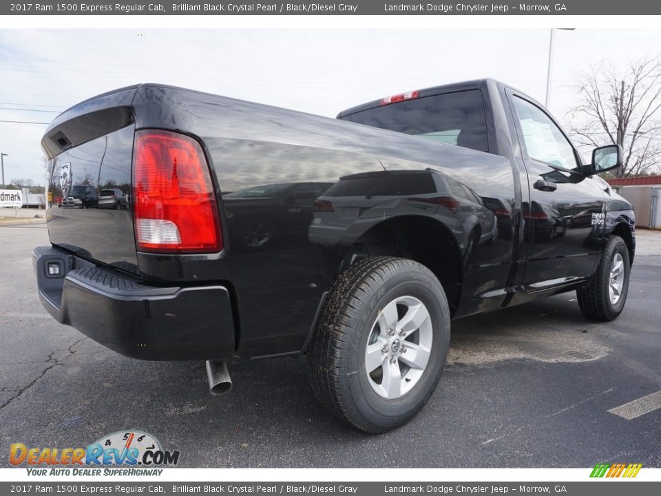 2017 Ram 1500 Express Regular Cab Brilliant Black Crystal Pearl / Black/Diesel Gray Photo #3