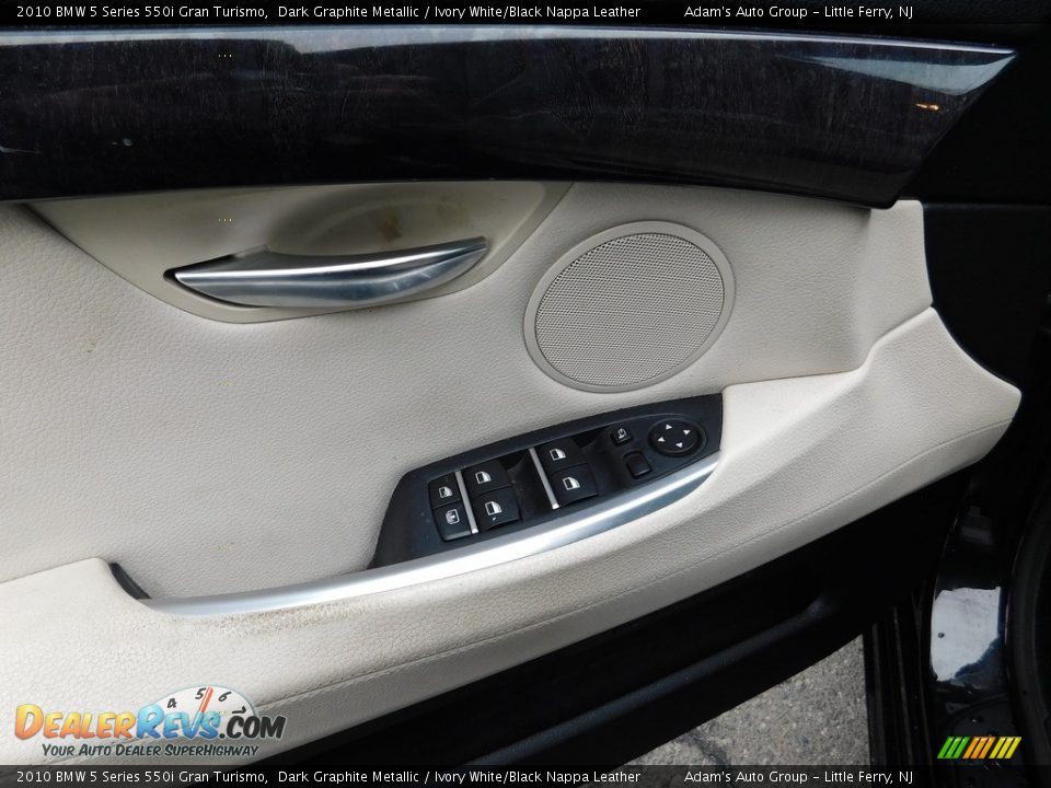 2010 BMW 5 Series 550i Gran Turismo Dark Graphite Metallic / Ivory White/Black Nappa Leather Photo #9