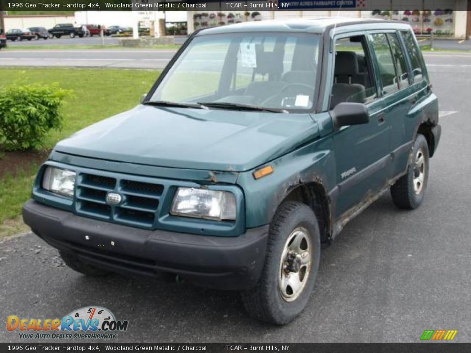 1996 Geo Tracker Hardtop 4x4 Woodland Green Metallic / Charcoal Photo #2
