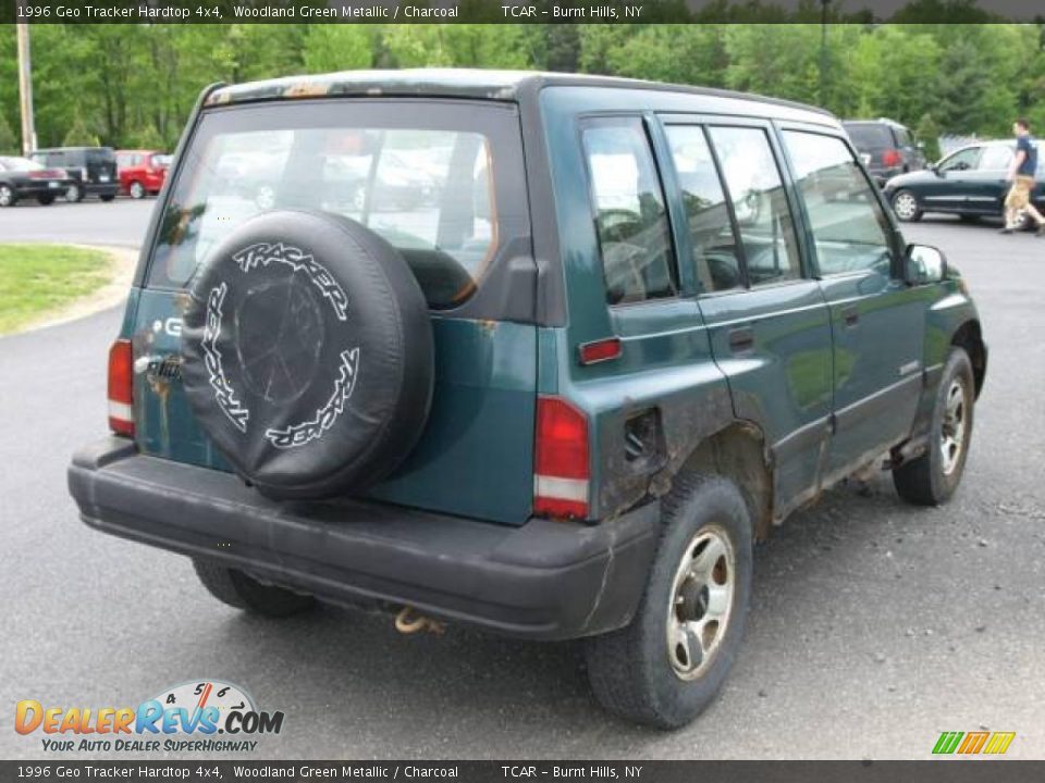 1996 Geo Tracker Hardtop 4x4 Woodland Green Metallic / Charcoal Photo #4