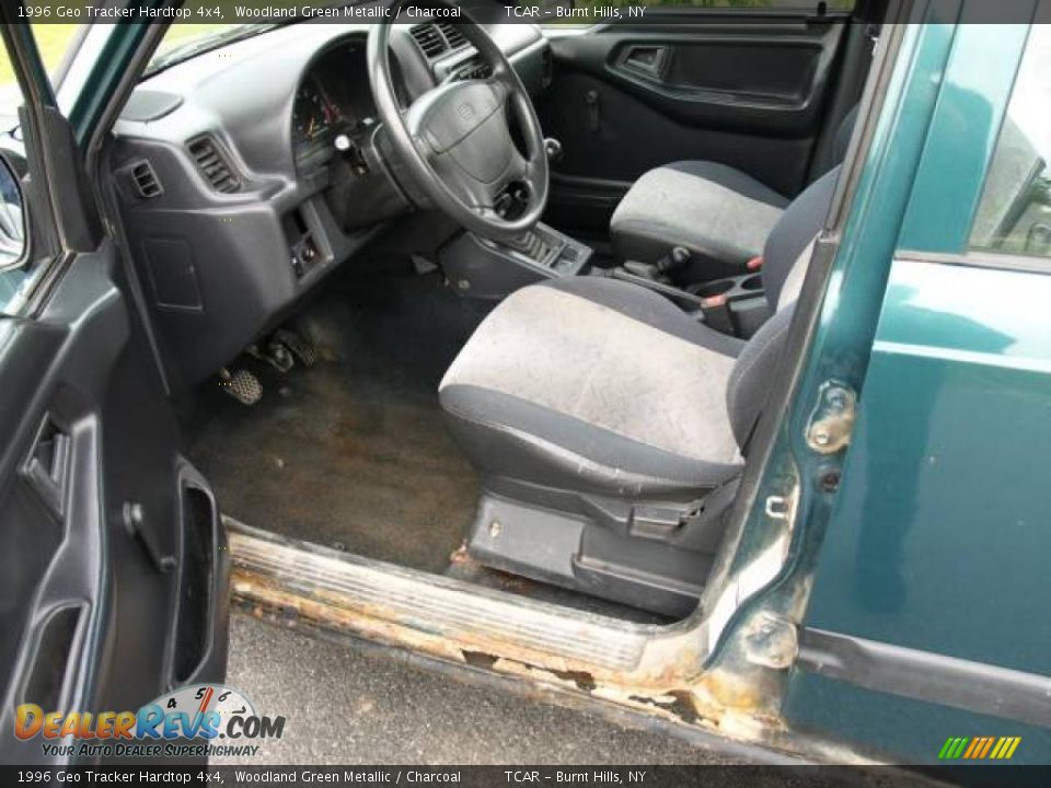 1996 Geo Tracker Hardtop 4x4 Woodland Green Metallic / Charcoal Photo #11