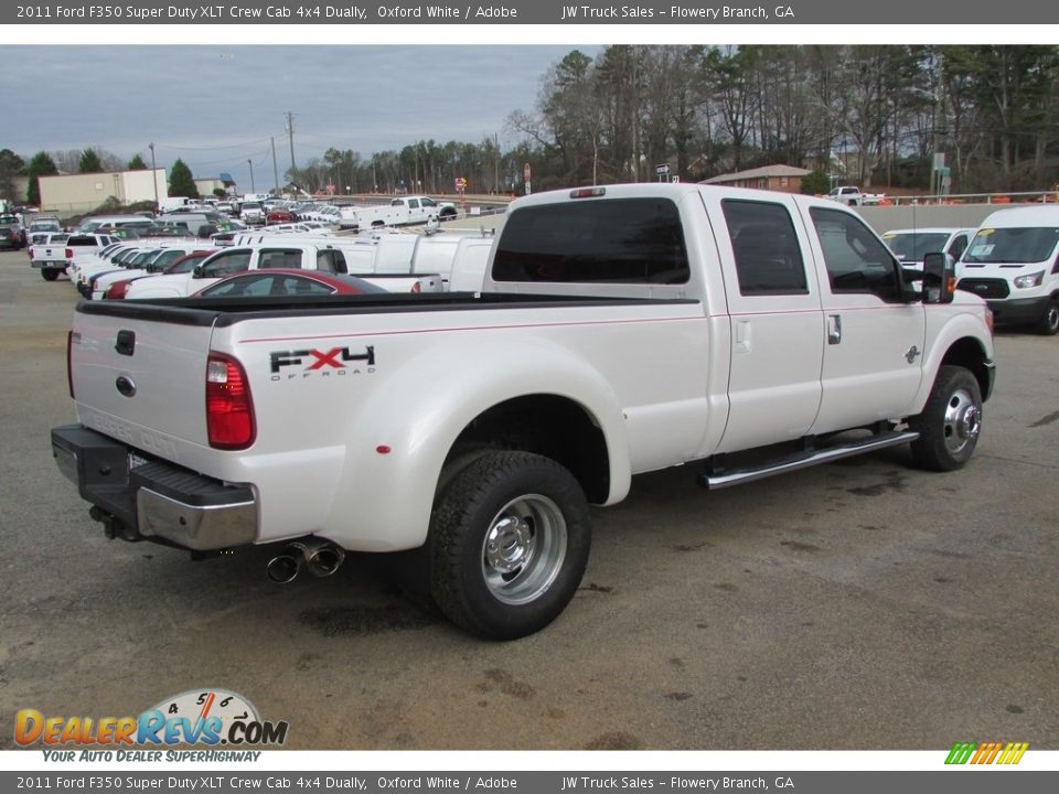 2011 Ford F350 Super Duty XLT Crew Cab 4x4 Dually Oxford White / Adobe Photo #6