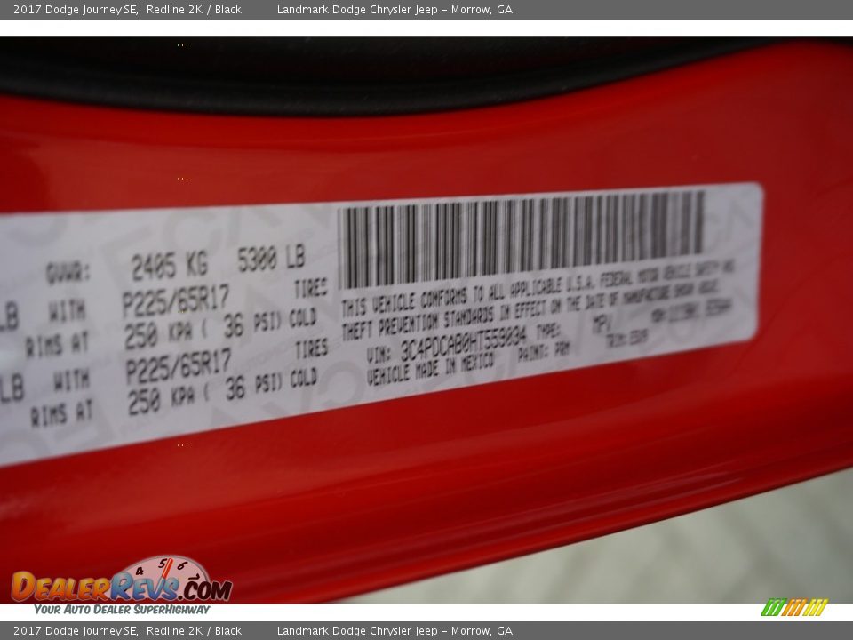 2017 Dodge Journey SE Redline 2K / Black Photo #7