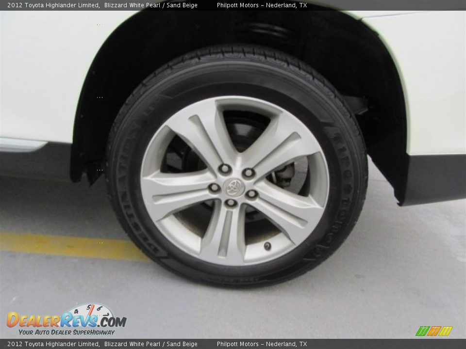 2012 Toyota Highlander Limited Blizzard White Pearl / Sand Beige Photo #12