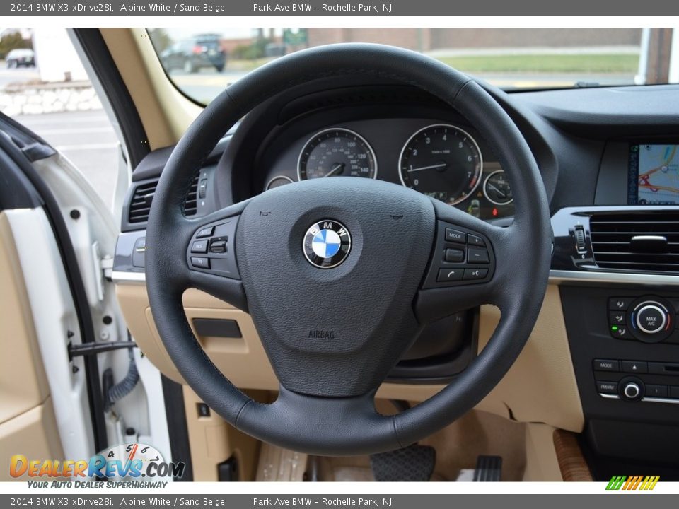 2014 BMW X3 xDrive28i Alpine White / Sand Beige Photo #18