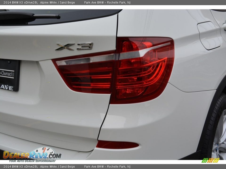 2014 BMW X3 xDrive28i Alpine White / Sand Beige Photo #23