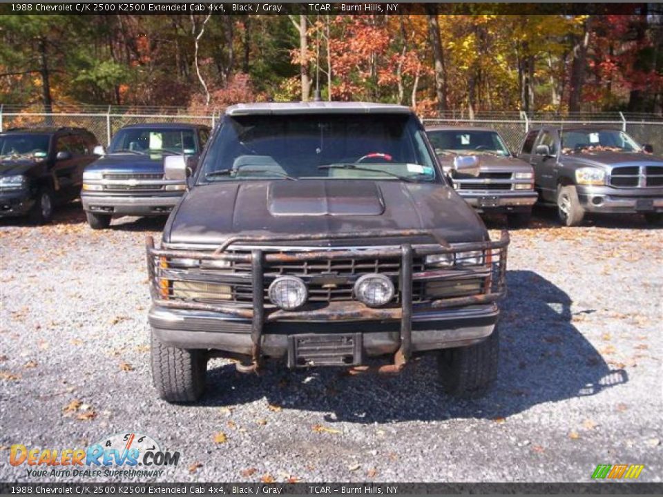 1988 Chevrolet C/K 2500 K2500 Extended Cab 4x4 Black / Gray Photo #2