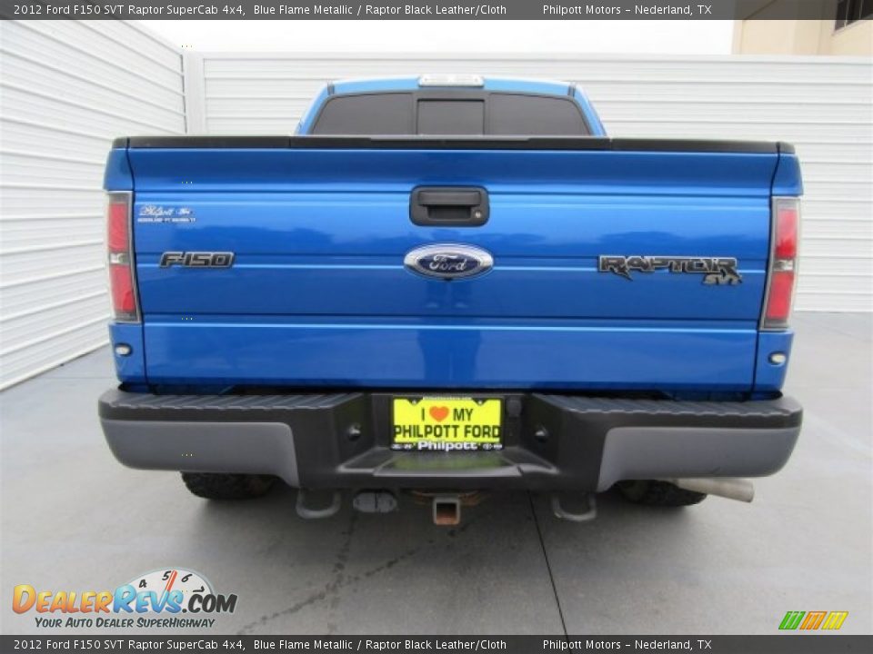 2012 Ford F150 SVT Raptor SuperCab 4x4 Blue Flame Metallic / Raptor Black Leather/Cloth Photo #8