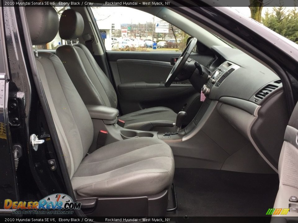 2010 Hyundai Sonata SE V6 Ebony Black / Gray Photo #25