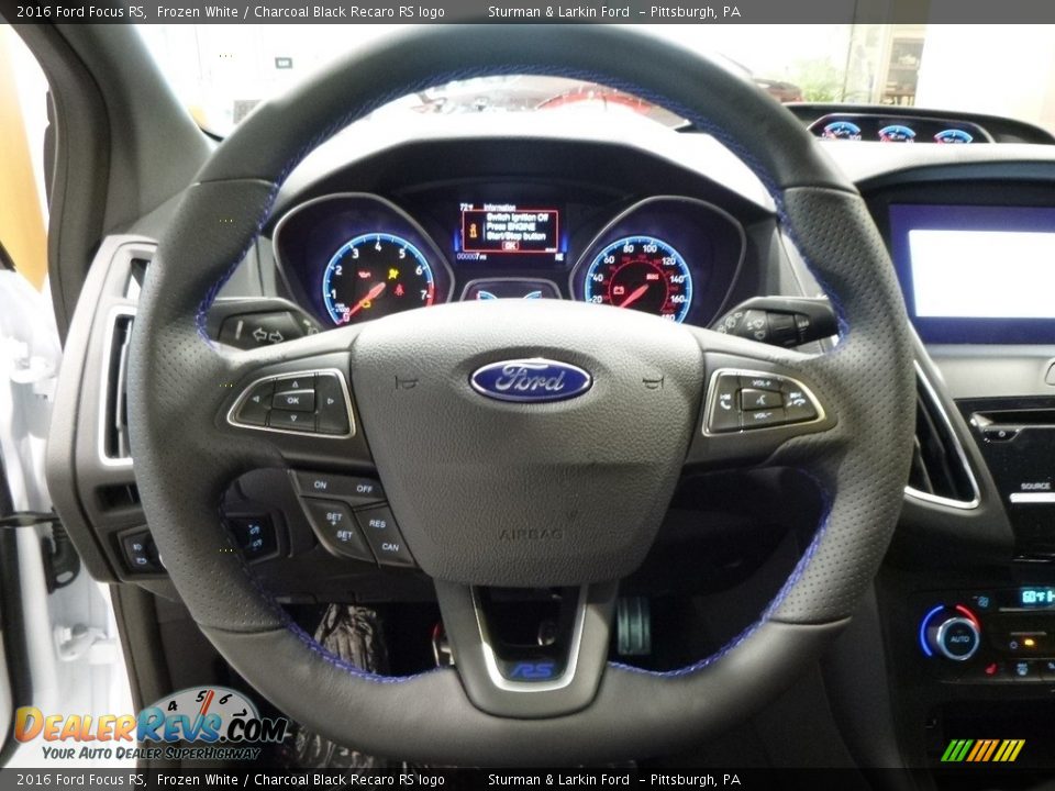 2016 Ford Focus RS Frozen White / Charcoal Black Recaro RS logo Photo #15