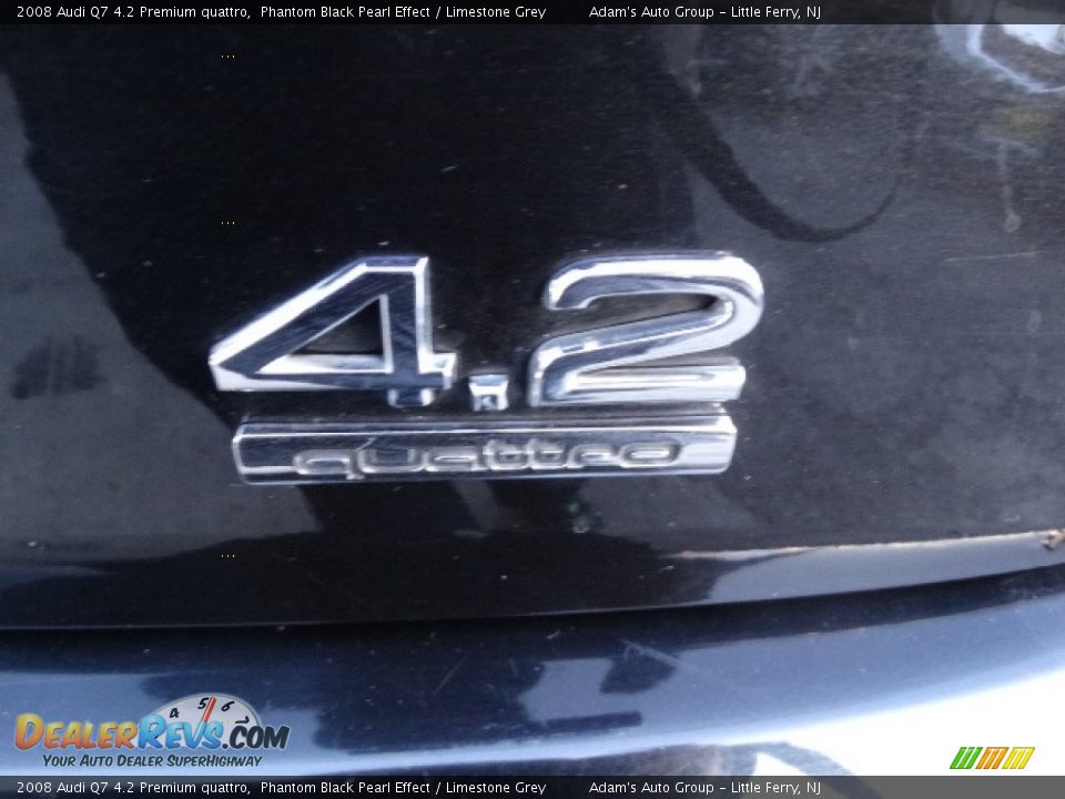 2008 Audi Q7 4.2 Premium quattro Phantom Black Pearl Effect / Limestone Grey Photo #34