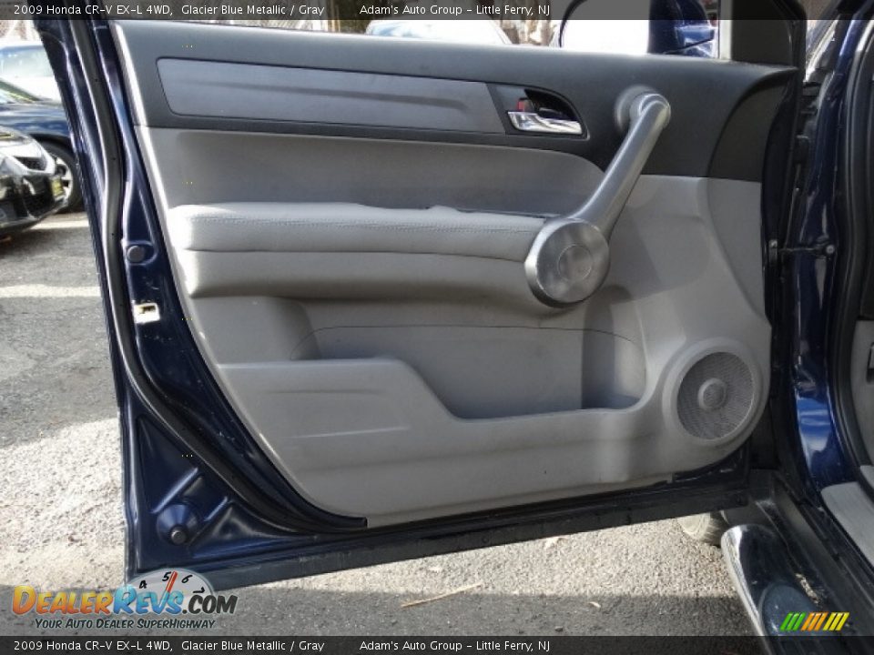 2009 Honda CR-V EX-L 4WD Glacier Blue Metallic / Gray Photo #7
