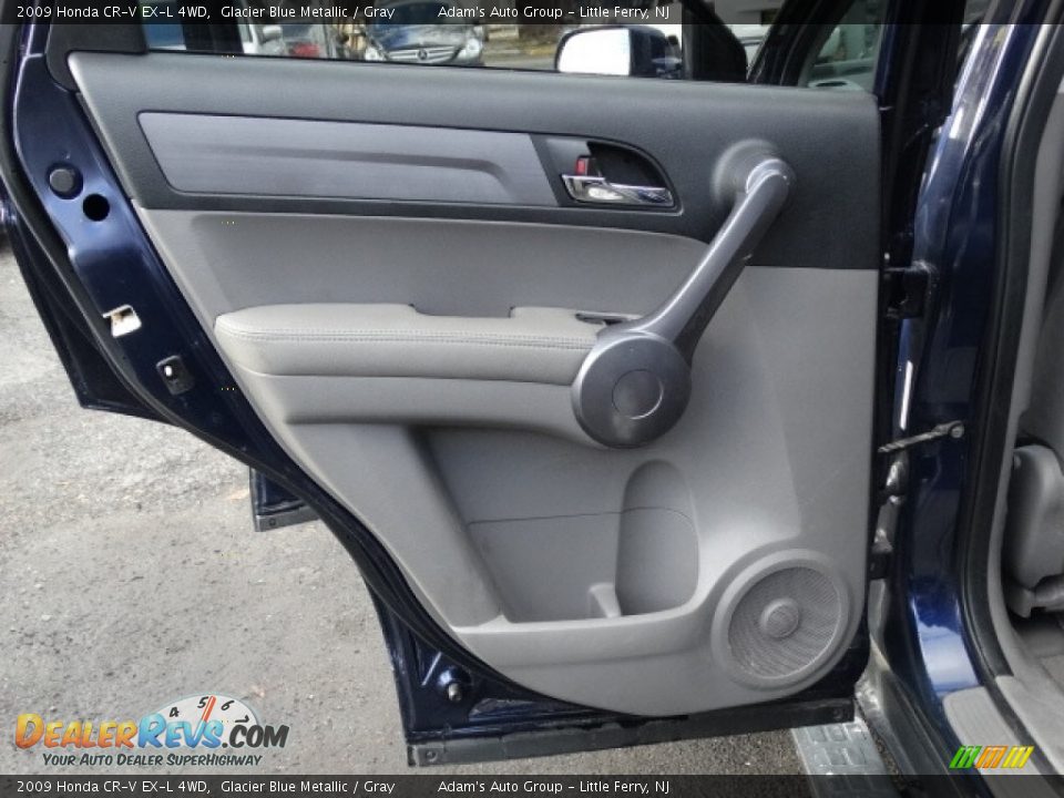 2009 Honda CR-V EX-L 4WD Glacier Blue Metallic / Gray Photo #9
