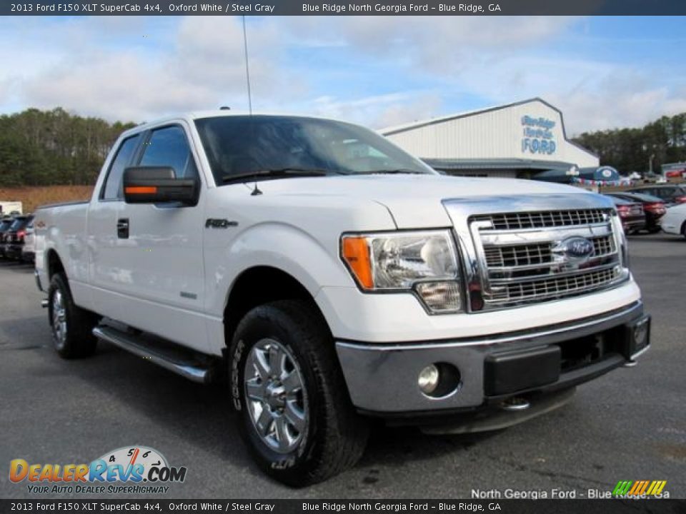 2013 Ford F150 XLT SuperCab 4x4 Oxford White / Steel Gray Photo #7