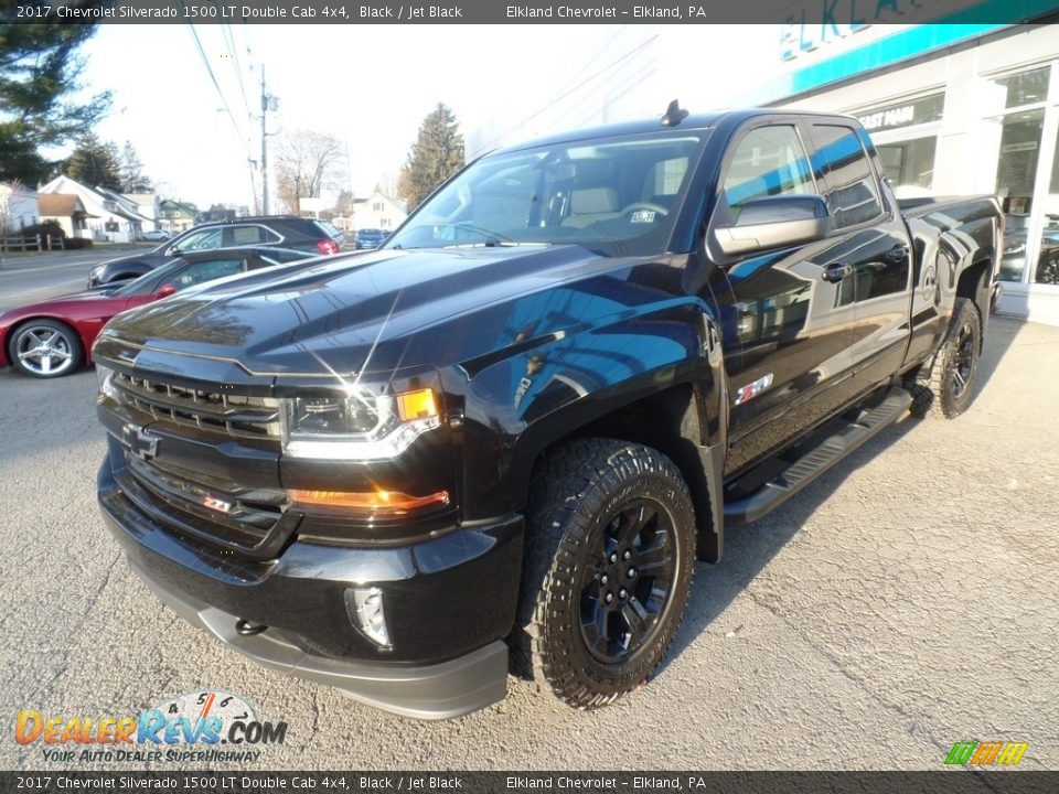 2017 Chevrolet Silverado 1500 LT Double Cab 4x4 Black / Jet Black Photo #2