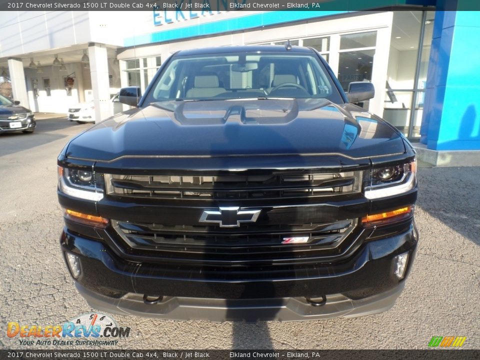 2017 Chevrolet Silverado 1500 LT Double Cab 4x4 Black / Jet Black Photo #3