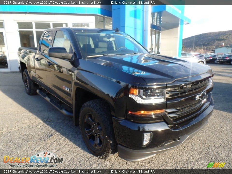 2017 Chevrolet Silverado 1500 LT Double Cab 4x4 Black / Jet Black Photo #4