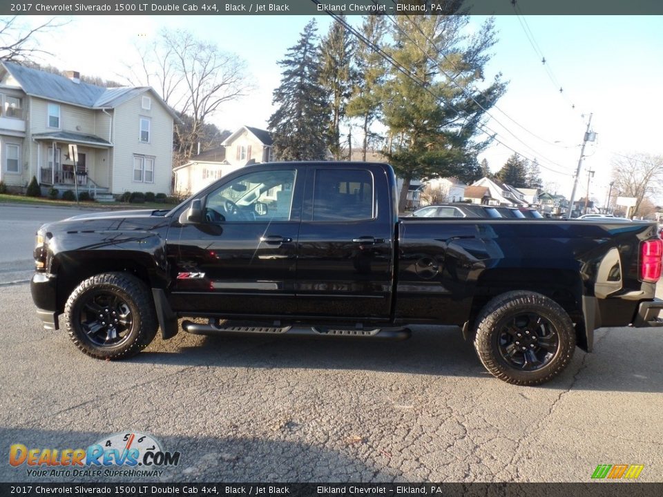 2017 Chevrolet Silverado 1500 LT Double Cab 4x4 Black / Jet Black Photo #7