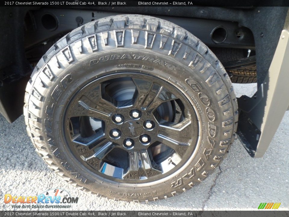 2017 Chevrolet Silverado 1500 LT Double Cab 4x4 Black / Jet Black Photo #8