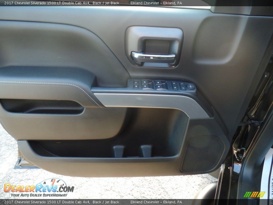 2017 Chevrolet Silverado 1500 LT Double Cab 4x4 Black / Jet Black Photo #17
