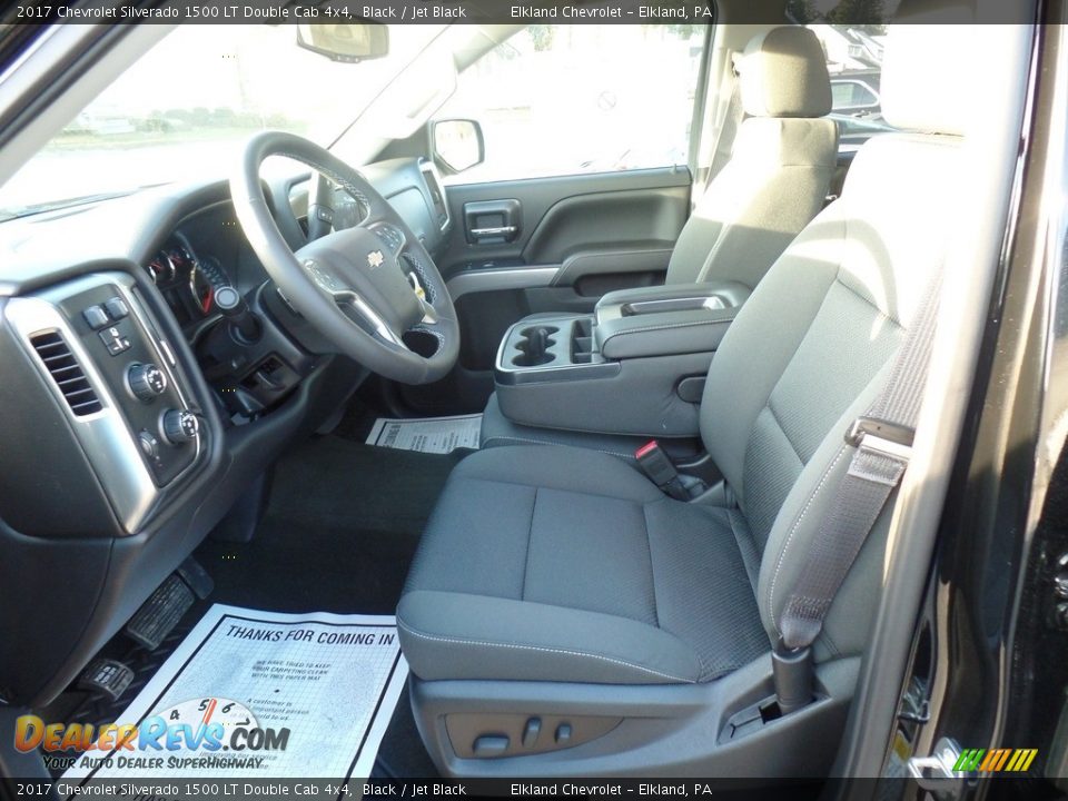 2017 Chevrolet Silverado 1500 LT Double Cab 4x4 Black / Jet Black Photo #19