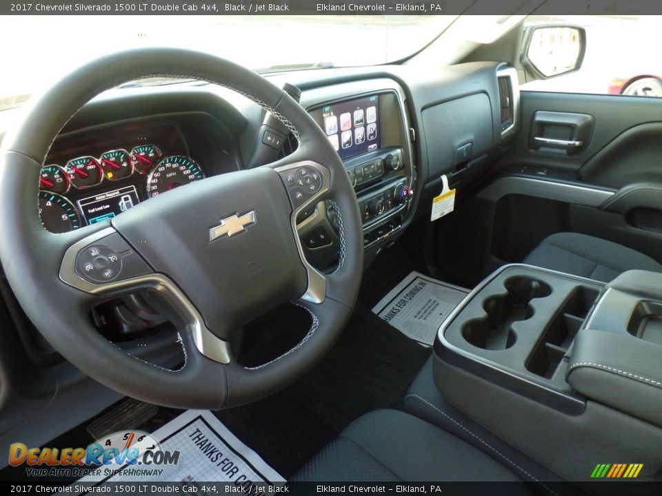 2017 Chevrolet Silverado 1500 LT Double Cab 4x4 Black / Jet Black Photo #22