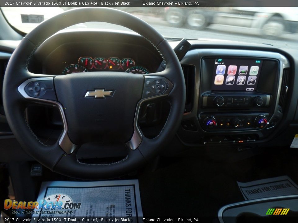 2017 Chevrolet Silverado 1500 LT Double Cab 4x4 Black / Jet Black Photo #23