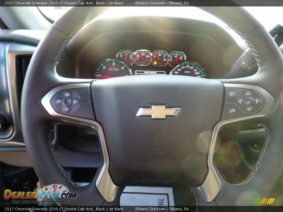 2017 Chevrolet Silverado 1500 LT Double Cab 4x4 Black / Jet Black Photo #24