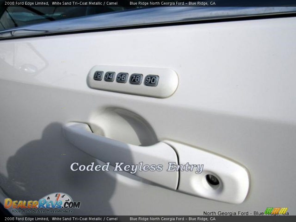 2008 Ford Edge Limited White Sand Tri-Coat Metallic / Camel Photo #25