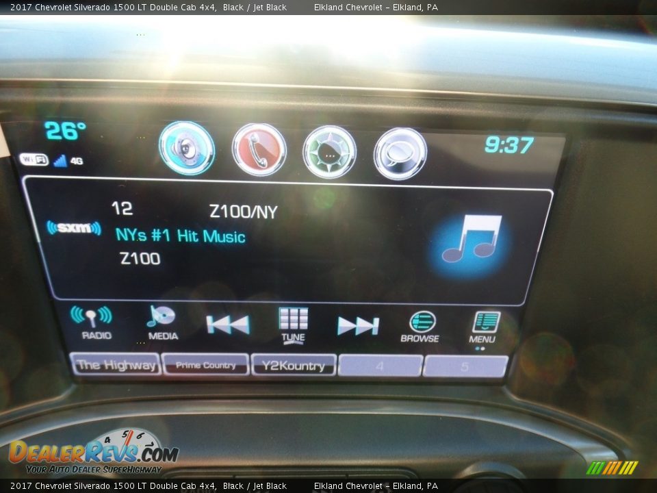 2017 Chevrolet Silverado 1500 LT Double Cab 4x4 Black / Jet Black Photo #33
