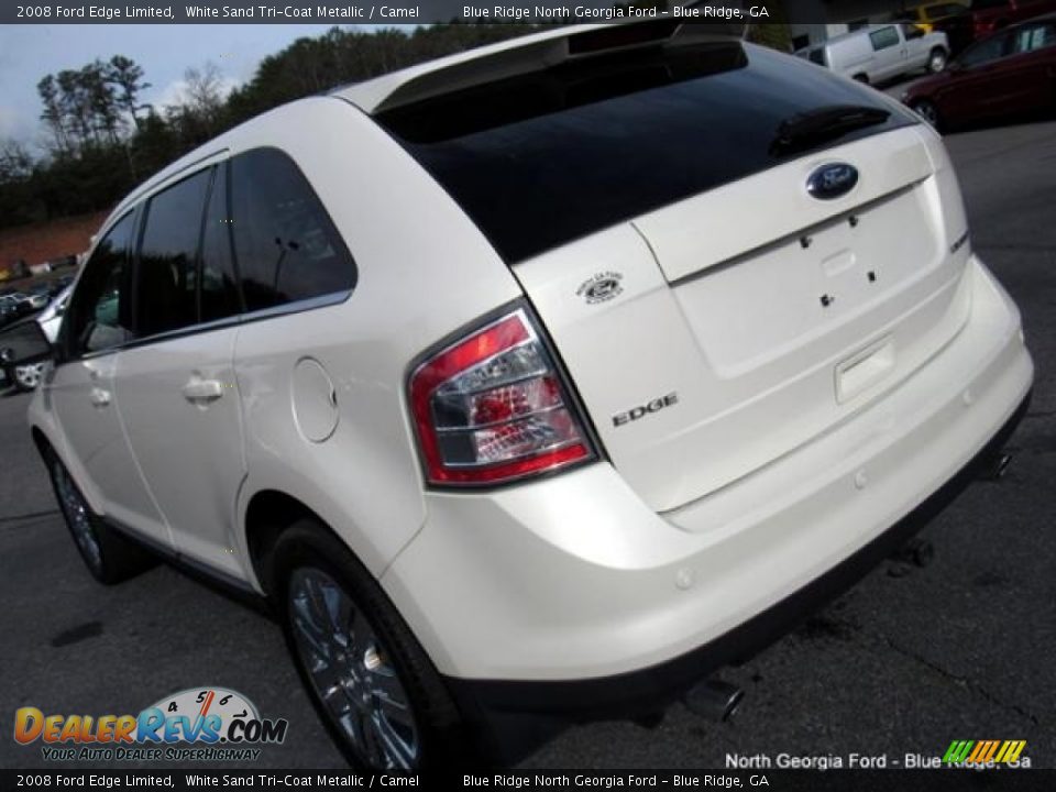 2008 Ford Edge Limited White Sand Tri-Coat Metallic / Camel Photo #36