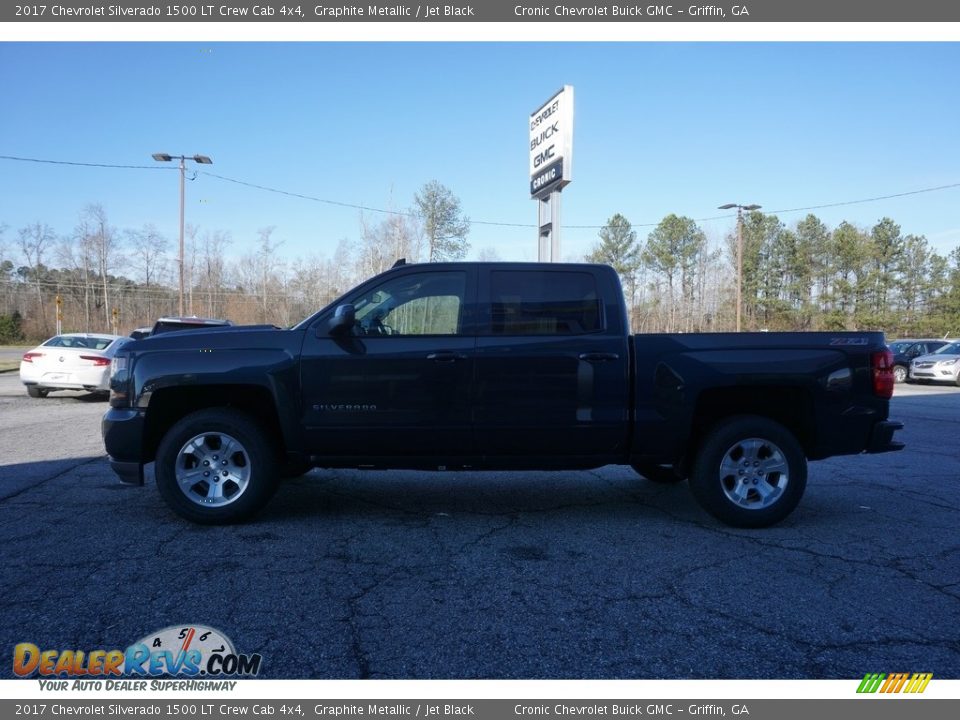2017 Chevrolet Silverado 1500 LT Crew Cab 4x4 Graphite Metallic / Jet Black Photo #4