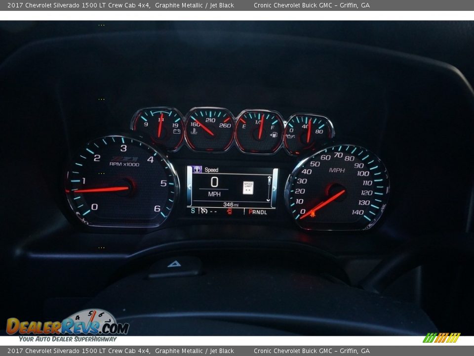 2017 Chevrolet Silverado 1500 LT Crew Cab 4x4 Graphite Metallic / Jet Black Photo #13