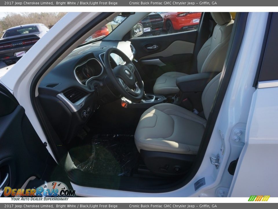 2017 Jeep Cherokee Limited Bright White / Black/Light Frost Beige Photo #8