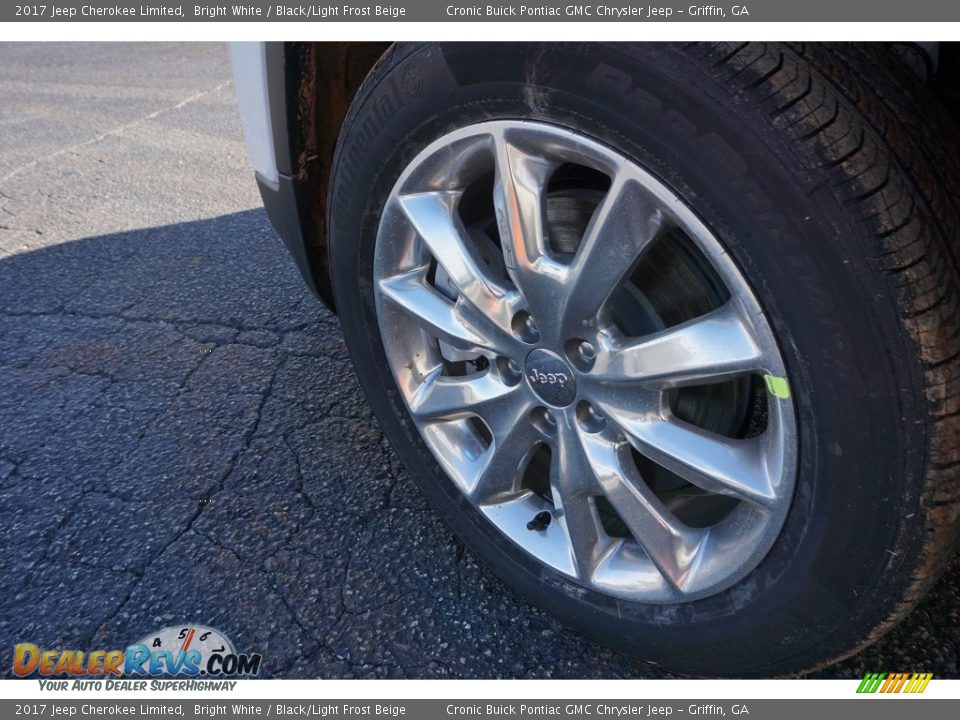 2017 Jeep Cherokee Limited Bright White / Black/Light Frost Beige Photo #11