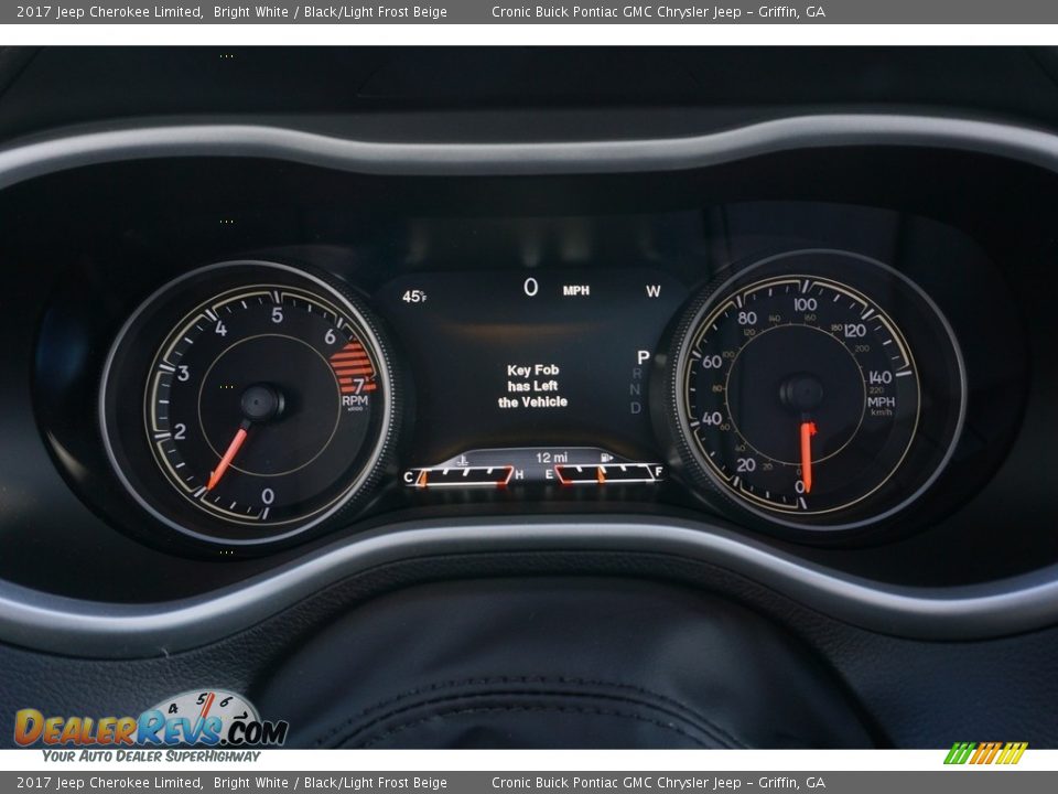 2017 Jeep Cherokee Limited Bright White / Black/Light Frost Beige Photo #13