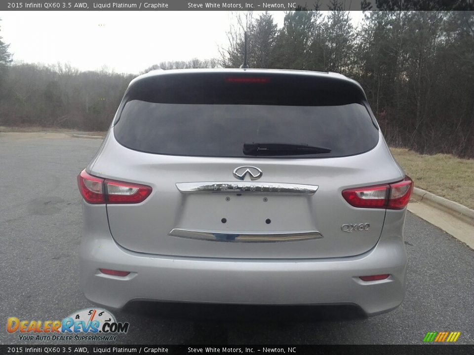 2015 Infiniti QX60 3.5 AWD Liquid Platinum / Graphite Photo #7