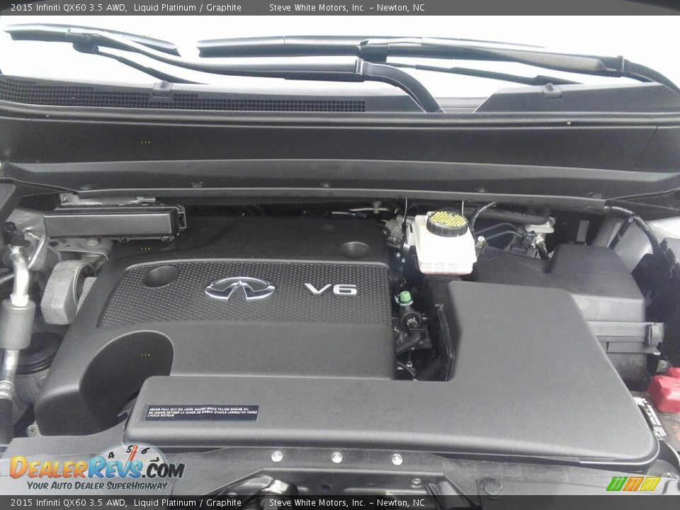 2015 Infiniti QX60 3.5 AWD Liquid Platinum / Graphite Photo #29