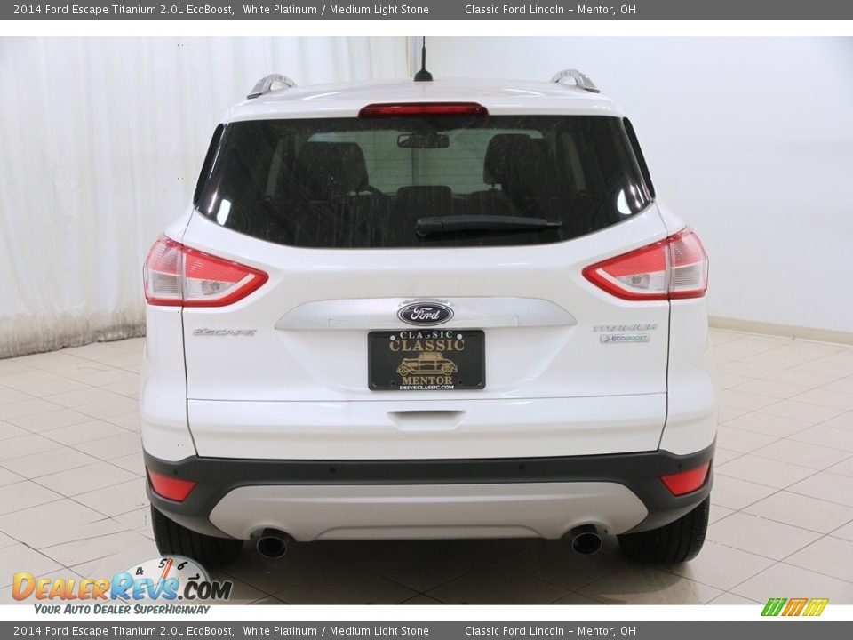 2014 Ford Escape Titanium 2.0L EcoBoost White Platinum / Medium Light Stone Photo #18