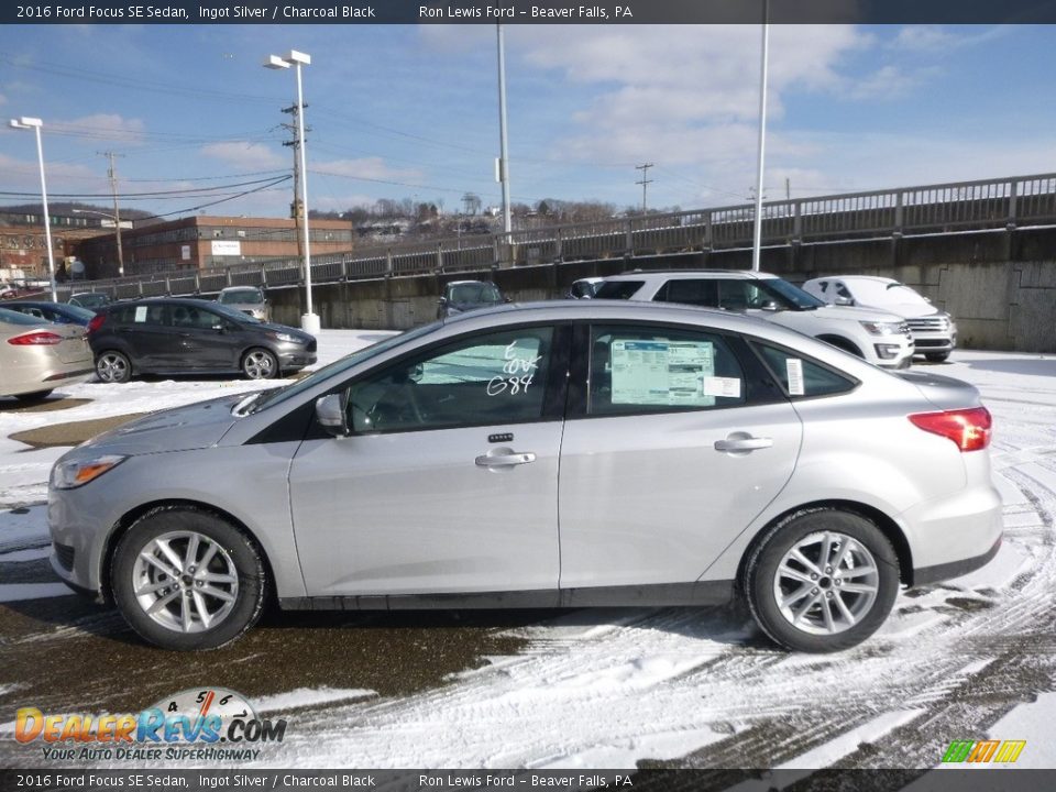 2016 Ford Focus SE Sedan Ingot Silver / Charcoal Black Photo #6
