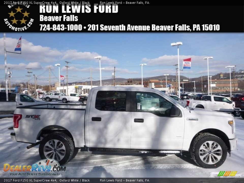 2017 Ford F150 XL SuperCrew 4x4 Oxford White / Black Photo #1