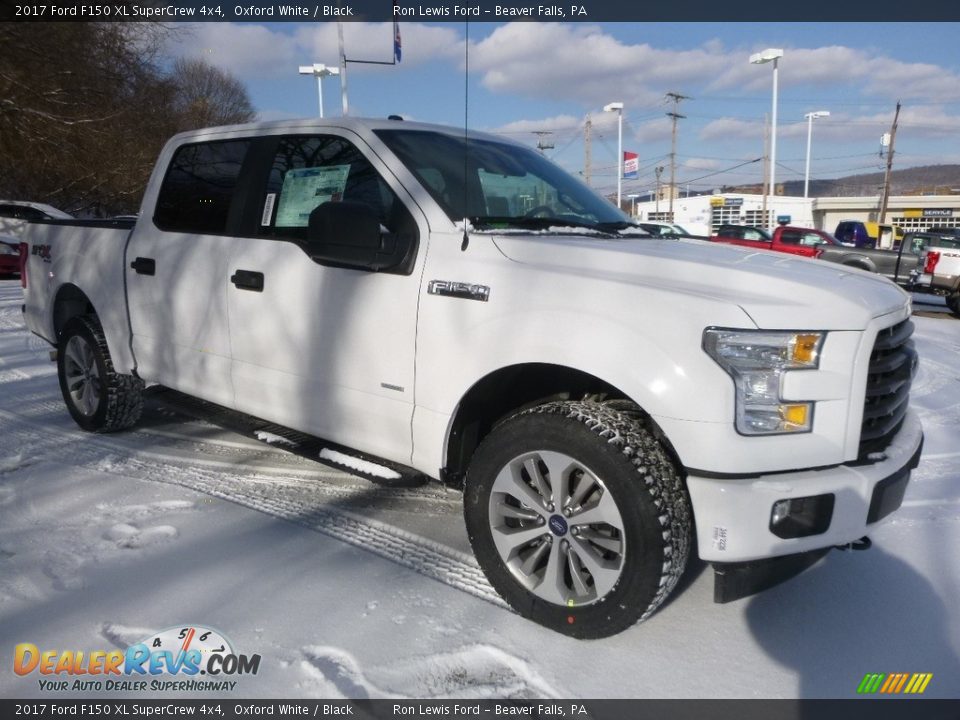 2017 Ford F150 XL SuperCrew 4x4 Oxford White / Black Photo #9