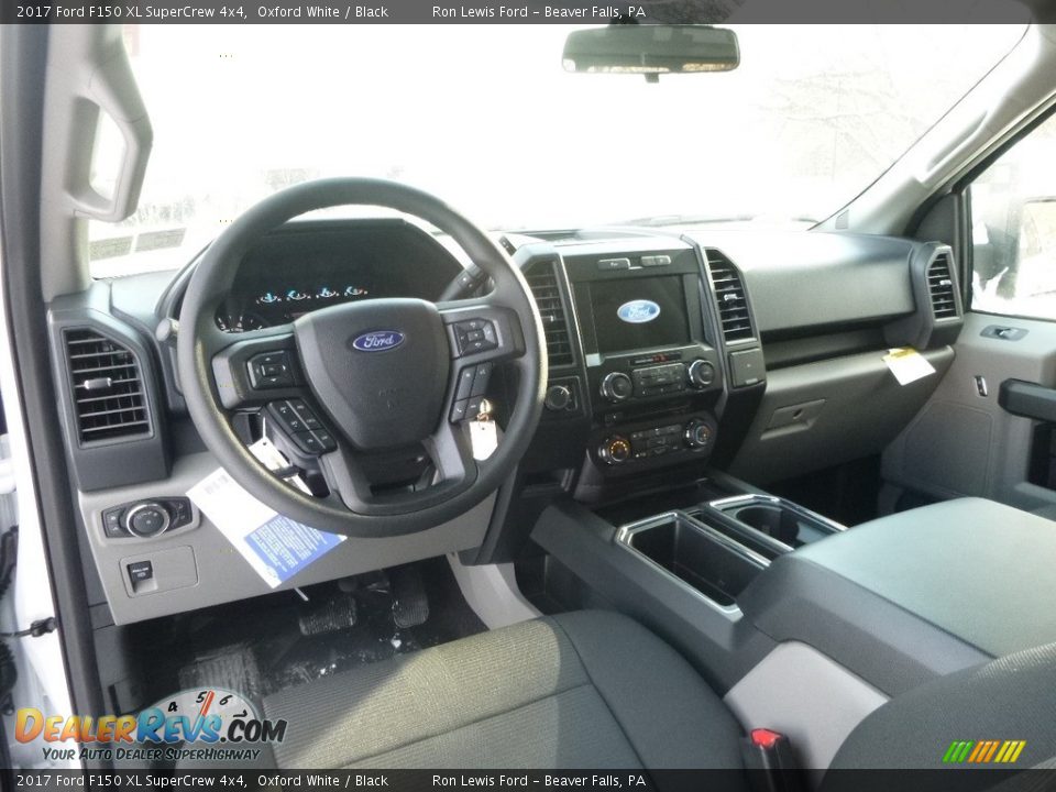 2017 Ford F150 XL SuperCrew 4x4 Oxford White / Black Photo #13